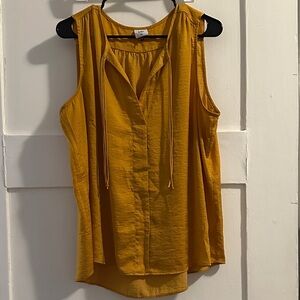 CAbi Mustard Sleeveless Blouse